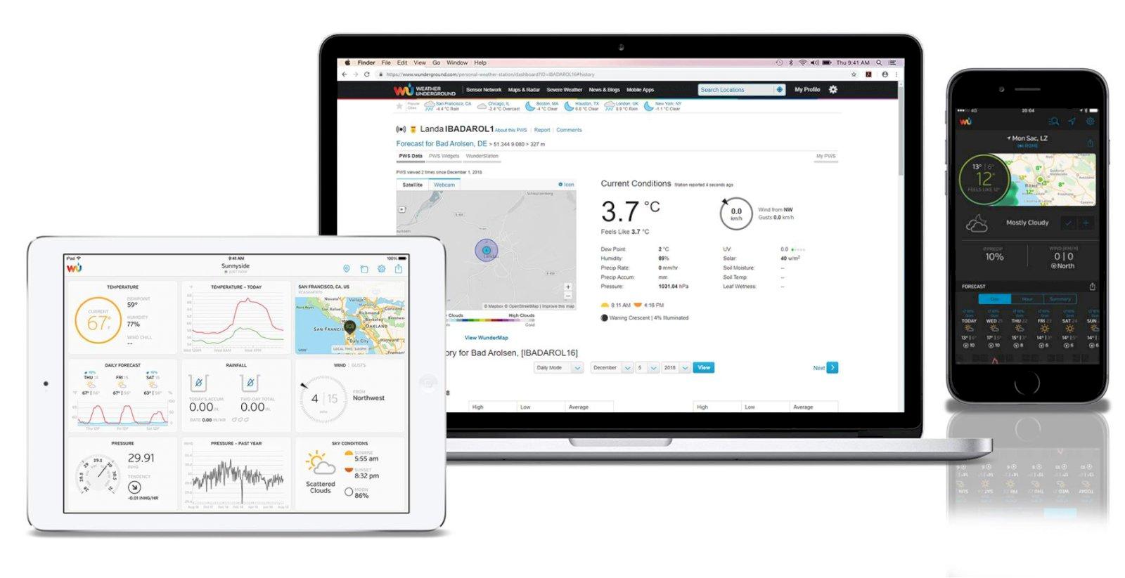 Stazione meteo WiFi 5in1